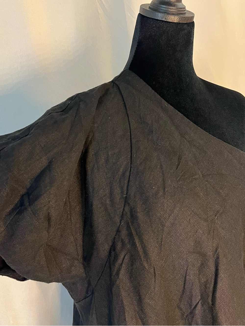 Banana Republic One-Shoulder Black A-Line Dress - Picture 4 of 6
